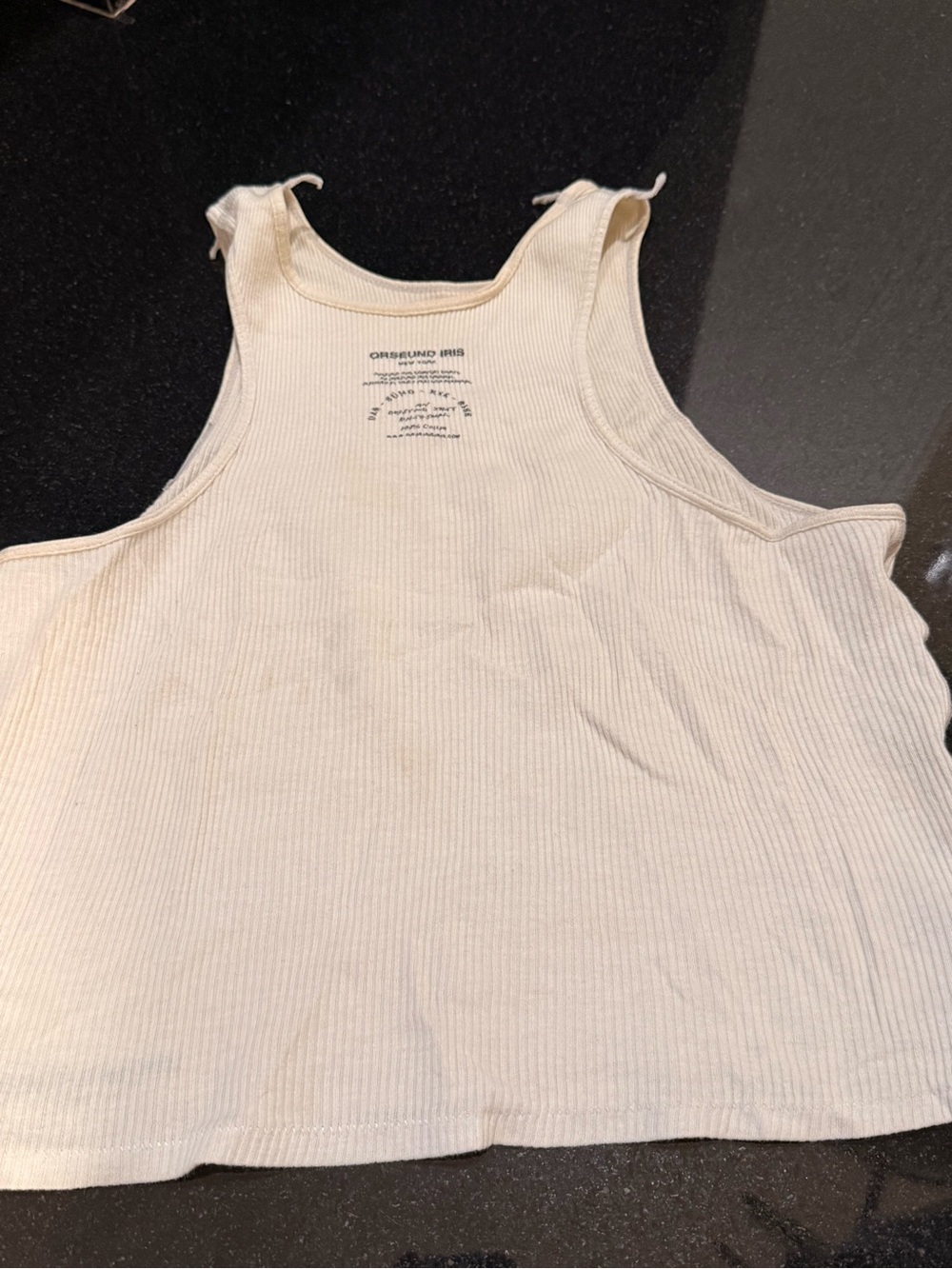 Orseund Iris Ribbed Tank Top - Cream